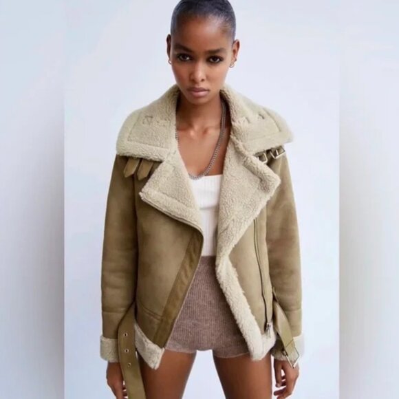 NWT Zara double faced jacket taupe - Picture 1 of 12
